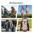 thumbnail image 6 of Yspwyqan Backpack Set for School Kids, Twin Pink Axolotl Girls Backpack Lunchbox Set with Front Pocket, Double Zip Lightweight Large Capacity Schoolbag for Primary Middle Hiking, 6 of 7