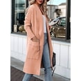 thumbnail image 5 of Women'S Open Front Knited Loose Cardigan Casual Long Sleeve Draped Knit Pockets Long Jackets Sweater Pink S, 5 of 7