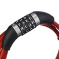 thumbnail image 7 of Wordlock Triple Core Bike Lock, 6ft x 12mm Resettable Steel Cable Lock, Red, 7 of 7