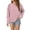 Pink, variant on ManxiVoo Chunky Ribbed Texture Long Sleeve Pullover Sweatshirt for Women Oversized Comfortable Round Neck Top for Fall Fashion L Size Khaki