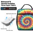 thumbnail image 4 of Red and Green Tie Dye Pattern Insulated Lunch Bag Teens,Lunch Box for Men Women for Work,Picnic or Travel,10.2x9.5x4.3 Inches,8 Can Capacity, 4 of 6