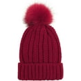 thumbnail image 2 of CoCopeaunt Women Chunky Beanie Hat Winter Thick Warm Fuzzy Knit Pom Skull Cap, 2 of 7