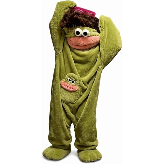 Monster Onesie Adult – Big Mouth Monster Onesie Pajamas, Silly Onesie Costume for Halloween, Parties & Loungewear