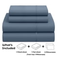 thumbnail image 2 of Bed Sheets - California King Sheet Set [6-Piece, Ash Blue] - Hotel Luxury 1800 Brushed Microfiber - Soft and Breathable - Deep Pocket Fitted Sheet, Flat Sheet, Pillow Cases, 2 of 7