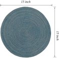 thumbnail image 3 of 38cm Woven Round Placemats Heat Insulation Non Slip Braided Cotton Dinner Table Gift, 3 of 5