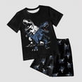 thumbnail image 2 of Kaprioy Toddler Boys Dinosaur Print T-Shirt & Shorts Set, 14-Piece Set Toddler Dinosaur Pjs Summer Kids Clothes, 2 of 4