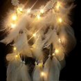 thumbnail image 4 of (white, with lights) Handmade bohemian style dream catcher heart LED wall light romantic decoration, 4 of 5