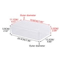 thumbnail image 2 of Large Capacity Plastic Pencil Box with Snap Tight Lid Clear Stackable for Pens,Markers,Crayons 7.99*4.8*2.32in, 2 of 5