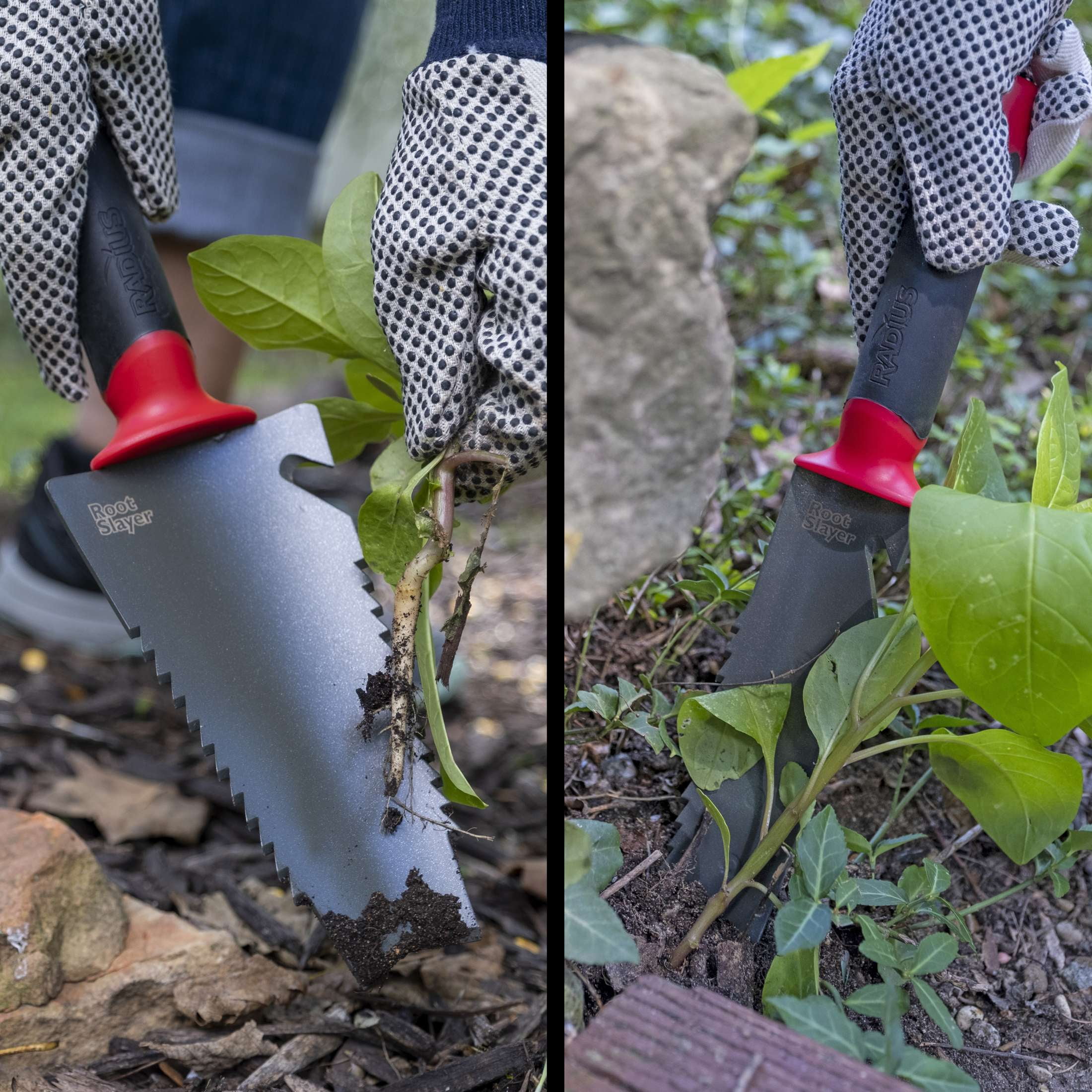 Radius Garden 16211 Root Slayer Soil Knife, Red
