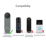 Wasserstein Anti-Theft Mount compatible with Google Nest Doorbell - Made for Google Nest Doorbell (Black)