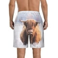 thumbnail image 3 of Yiaed Cow Print Men's Swim Trunks with Lining Quick Dry Sports Shorts Beach Shorts Boardshorts-3X-Large, 3 of 5