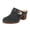 Black, variant on Modisza Chunky Heel Sandals for Women Leather Slip on Dressy Mules Shoes Closed Toe Summer Outdoor Low Block Heels Black Size 6