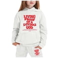 thumbnail image 1 of Ensemble à Capuche à Manches Longues pour Enfants Tenues & Ensemble Blanc 120/4 Y-5 Ans, 1 of 3