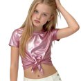 thumbnail image 3 of Niños Disfraces Niños Primavera Verano Color Sólido Carnaval Festa Festival Desempeño Cuello Redondo Camiseta Top para Niño Pequeño, 3 of 6