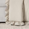 thumbnail image 4 of Lush Decor Reyna Solid Polyester Ruffle Throw, 60x50, Wheat, Single, 4 of 5