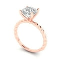 thumbnail image 2 of 2 ct Round Cut Simulated Diamond Solitaire 18K Rose Gold Womens Engagement Ring, 2 of 5