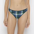 thumbnail image 1 of Culotte Bikini en Coton à Carreaux Evergreen, 1 of 5