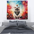 thumbnail image 3 of Hello 2025 Siamese Celebrates Happy New Year Firework Balloon Tapestry Cat Lover Kitten Owner Gifts Wall Hanging Backdrop Home Decor - 02024, 3 of 5