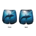 thumbnail image 5 of Lsque Ocean Dolphin Fish School Printed Women's Running Shorts with Liner Pockets,Elastic Quick Dry Workout Athletic Gym Yoga Shorts,Womens High Waist Shorts-Medium, 5 of 9