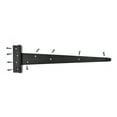 thumbnail image 4 of Renovators Supply Black T Strap Shed Door Hinge 19 in. Rustic Flush Mount Cast Iron Barn Door Shed Hinge w/Hardware Pack of 2, 4 of 8