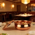 thumbnail image 3 of Thickened Copper Hot Pot with Lid, Non-Stick Soup, Shabu-Shabu Pot for Family Gatherings & Friends Dinners, Compatible with Gas, Induction & Electric Stoves, 3 of 7