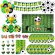 thumbnail image 4 of Decoraciones de cumpleaños con tema de fútbol para niño, vajilla desechable, mantel de paja, telón de fondo, suministros para fiesta de Baby Shower, Gif, 4 of 5