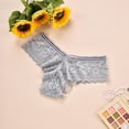 thumbnail image 2 of Gibobby Pantaleta de encaje para mujer Encaje No Show Bikini Soft Breathe Bragas sin Sexy Hipster Ropa interior para mujeres(Gris,CH), 2 of 5