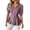 Purple, variant on Womens Puff Sleeve Tops V Neck Button Down Blouse Ruffle Hem Cute Casual Loose Fit Flowy Shirts 2026 Trendy Tops Summer Peplum Top Blue S