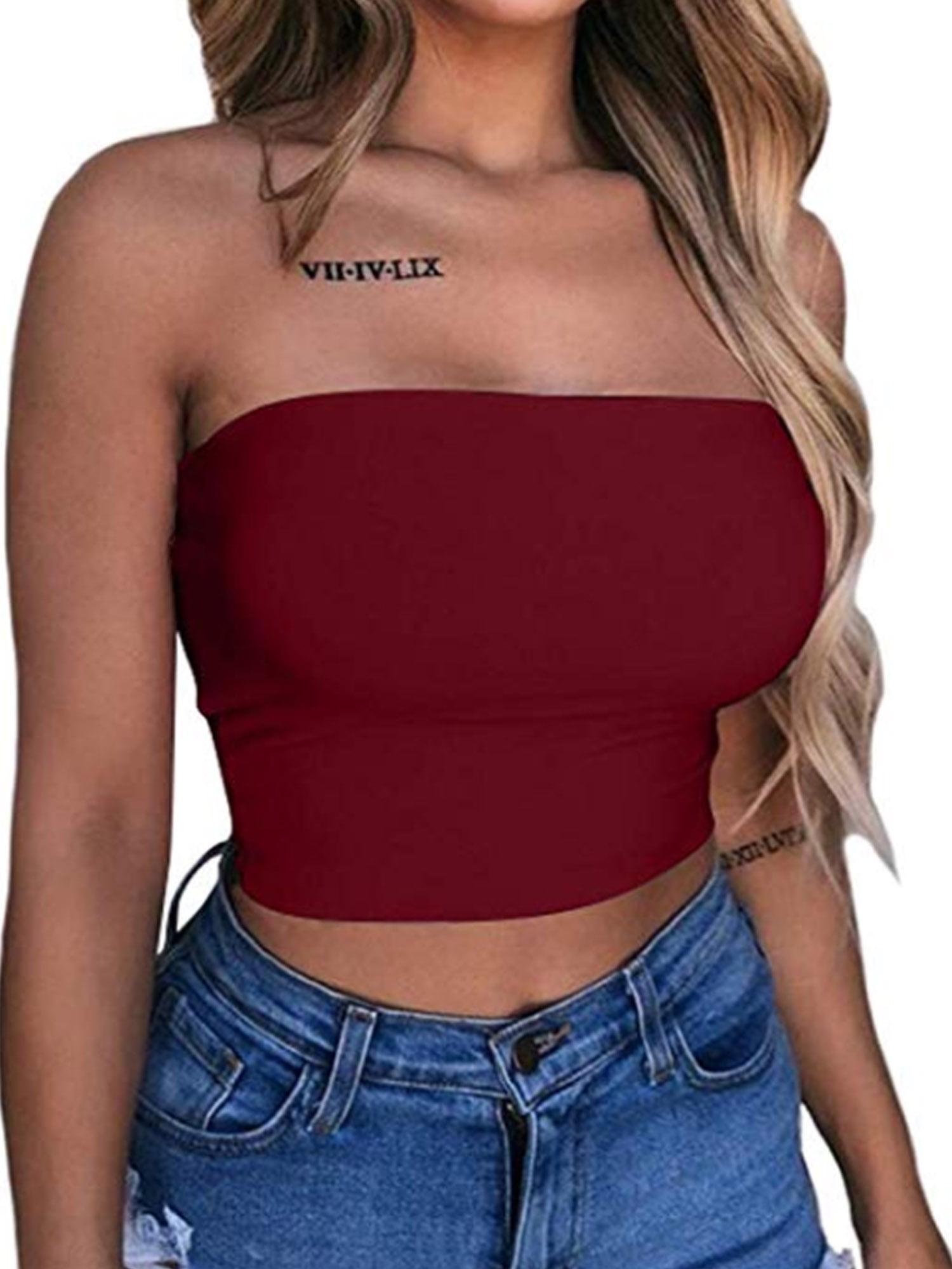 strapless bra tank top