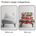 thumbnail image 6 of HELLHERO Santa Claus Smooth Armless Accent Chair Protector with Stretch Elastic Bottom, Dustproof Armless Accent Chair Cover, 6 of 8