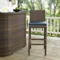 thumbnail image 5 of Crosley Bradenton 31" Wicker Patio Bar Stool in Brown and Navy (Set of 2), 5 of 5