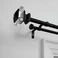 thumbnail image 3 of Exclusive Home Prism Double Curtain Rod and Finial Set, Matte Black, 66"-120", 3 of 5
