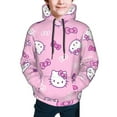 thumbnail image 4 of Hello Kitty Hoodie 3D Print Pullover Hooded Long Sleeve Sweatshirts Tops Blouse with Pocket for Boys Girls Small, 4 of 6