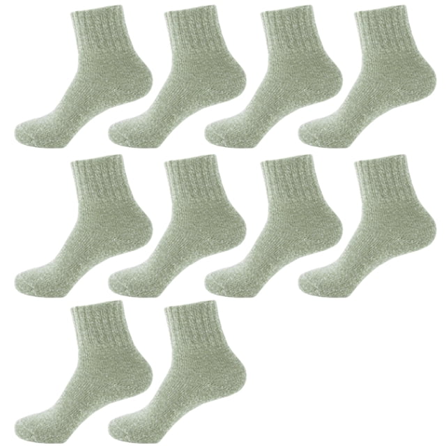 Calcetines de lana para mujer de punto grueso vintage invierno cálido y acogedor calcetines de tripulación