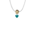 thumbnail image 2 of Delight Jewelry Acrylic 5/16" Teal Heart Mia Monkey Charm Necklace, 2 of 4