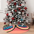 thumbnail image 4 of Cauagu 36" Christmas Tree Skirt Hello Summer Pattern Christmas Tree Decorations Tree Mat for Xmas Decorations Occasion Holiday Home Decor -36", 4 of 7