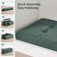 thumbnail image 3 of SONGMICS Storage Ottoman Bench, 15 x 43 x 15 Inches, Ottoman with Storage, End of Bed Bench, for Living Room, Bedroom, Retro Green, 3 of 7