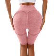 thumbnail image 4 of COMVALUE Women's Seamless Scrunch Butt Lift Biker Shorts High Waist Booty Contour Workout Yoga Gym Shorts Pink for Size S, 4 of 4