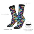thumbnail image 2 of Yiaed Colored Glass1 Print Great elasticity Crew Socks Sports socks for Men and Women, 2 of 5