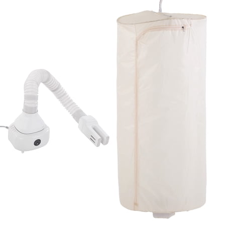 Rupoun Compact Folding Clothes Dryer 600W Portable Drying Machine with Remote Control 43.31 x 19.69 in Bag for RV Travel Home US Plug 110V