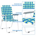 thumbnail image 3 of Ktaxon 1Pc Patio Folding Chair, Outdoor Protable Lawn Beach Webbed Chair,  Lightweight Chair for Outdoor Yard, Garden(Blue, Classic), 3 of 8