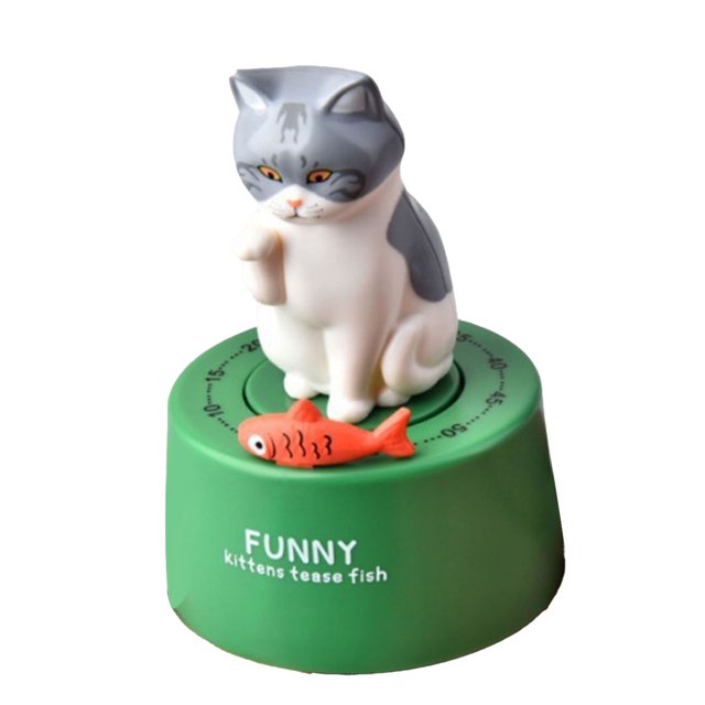 Cute Cartoon Animal Kitchen Mechanical Timer 60 Minute Visual Countdown Timer for Holiday Gifts Cooking Baking Study Sport Home Decoration RB576 Green