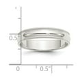 thumbnail image 2 of 925 Sterling Silver Solid Polished Half Round 5mm Milgrain Band Size 9 Ring for Women and Men, 2 of 2