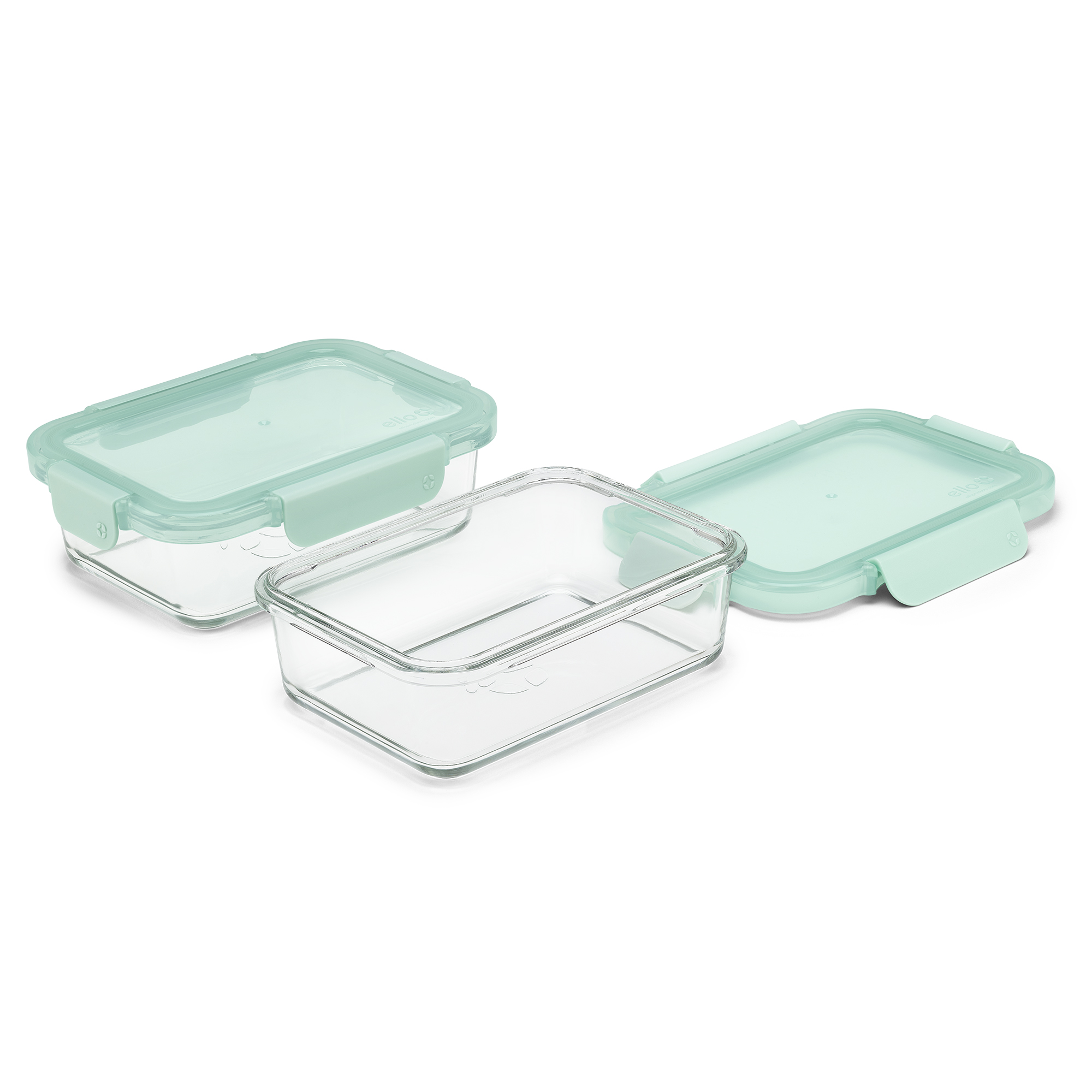 Ello Color Lock 3.4 Cup Glass Meal Prep Containers, 2-Pack photo 7