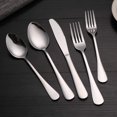 thumbnail image 3 of Silverware Set ,Flatware set ,30 Piece , Eating Utensils Set Stainless Steel Kitchen Tableware Cutlery, Includes Dinner Knives/Forks/Spoons/Teaspoons/Salad forks Service for 6 (Shiny Silver), 3 of 6