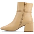 thumbnail image 3 of Journee Womens Beverley Covered Block Heel Square Toe Booties, Widths Available, 3 of 10