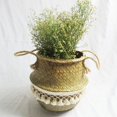 thumbnail image 1 of EIMELI Storage Basket Foldable Laundry Straw Wicker Belly Pot Planter Handmade, 1 of 6