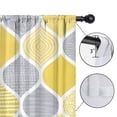 thumbnail image 4 of Blackout Kids Curtains,Yellow and Gray Geometric Quatrefoil Pattern Childrens Insulated Curtains Set Of 2,Bedroom Essentials,Toddler Room Decor 42x84in(106x213cm), 4 of 5