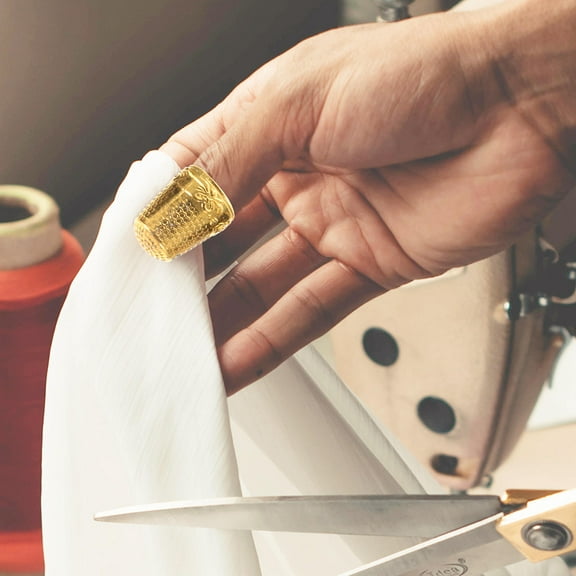 HAKIDZEL 8Pcs Sewing Thimbles Finger Guards for Sewers Craftsmen Mothers Protection in Sewing Needlework Embroidery