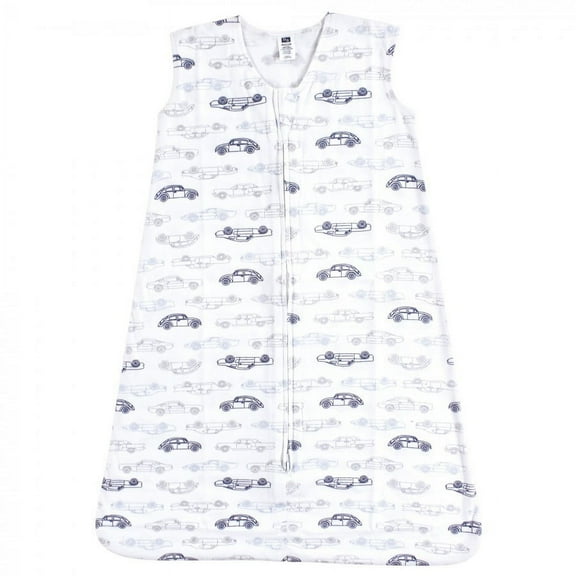 Hudson Baby Infant Boy Cotton Sleeveless Wearable Sleeping Bag, Sack, Blanket, Classic Cars, 0-6 Months